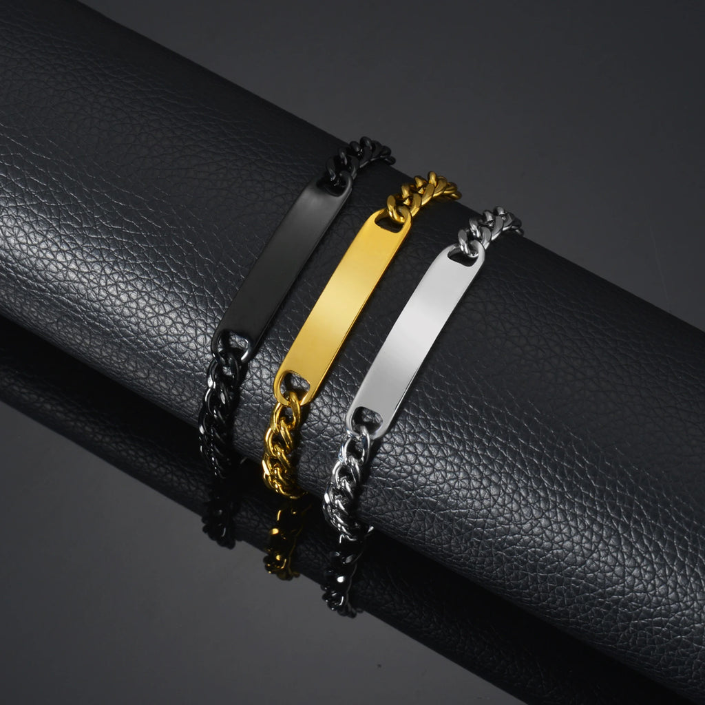 Stainless Steel Bar Chain Bracelet
