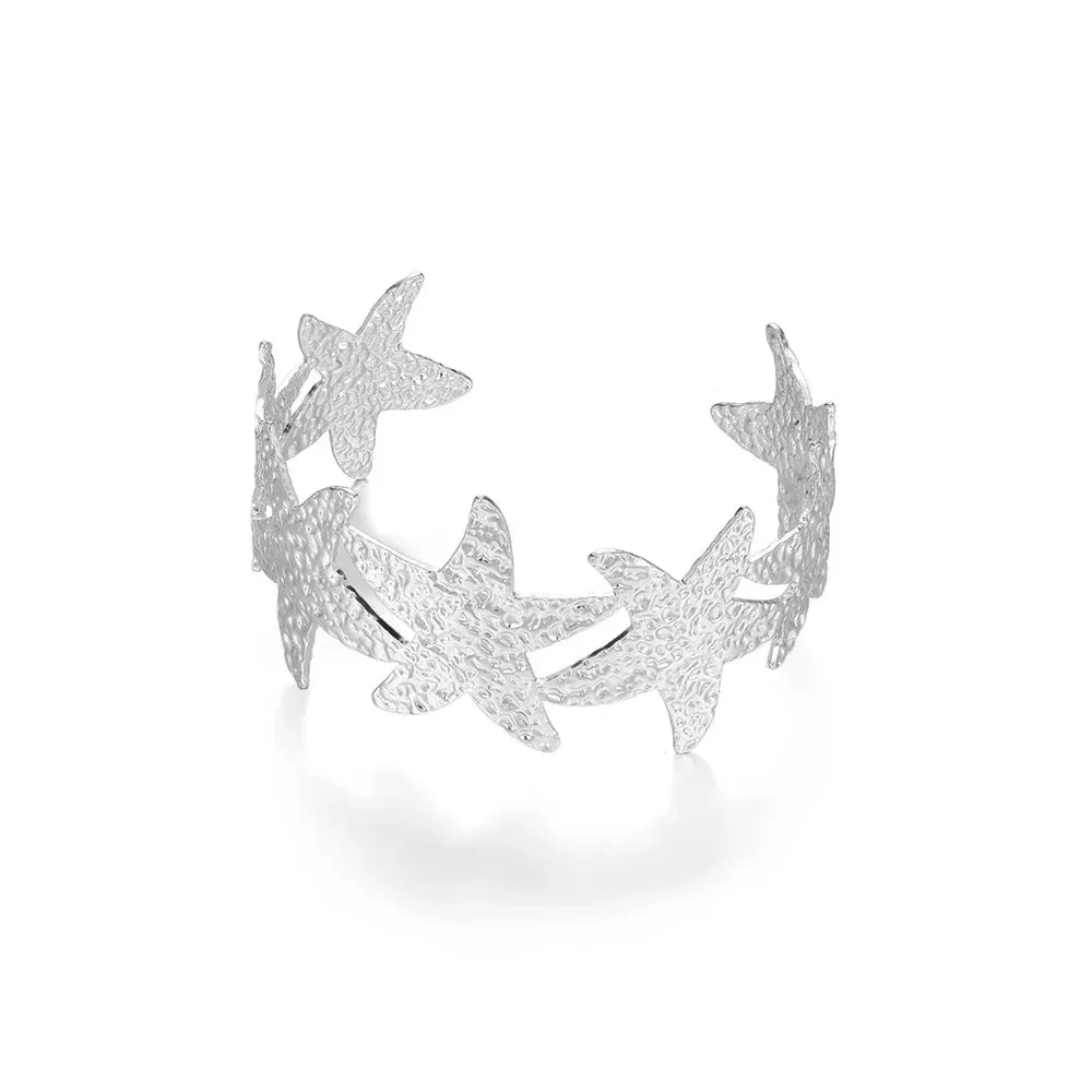 Shell Cuff Bracelets For Women Gold Color Stainless Steel Opening Bracelet Bangles Luxury Brands Summer Beach Wrist Jewelry Gift