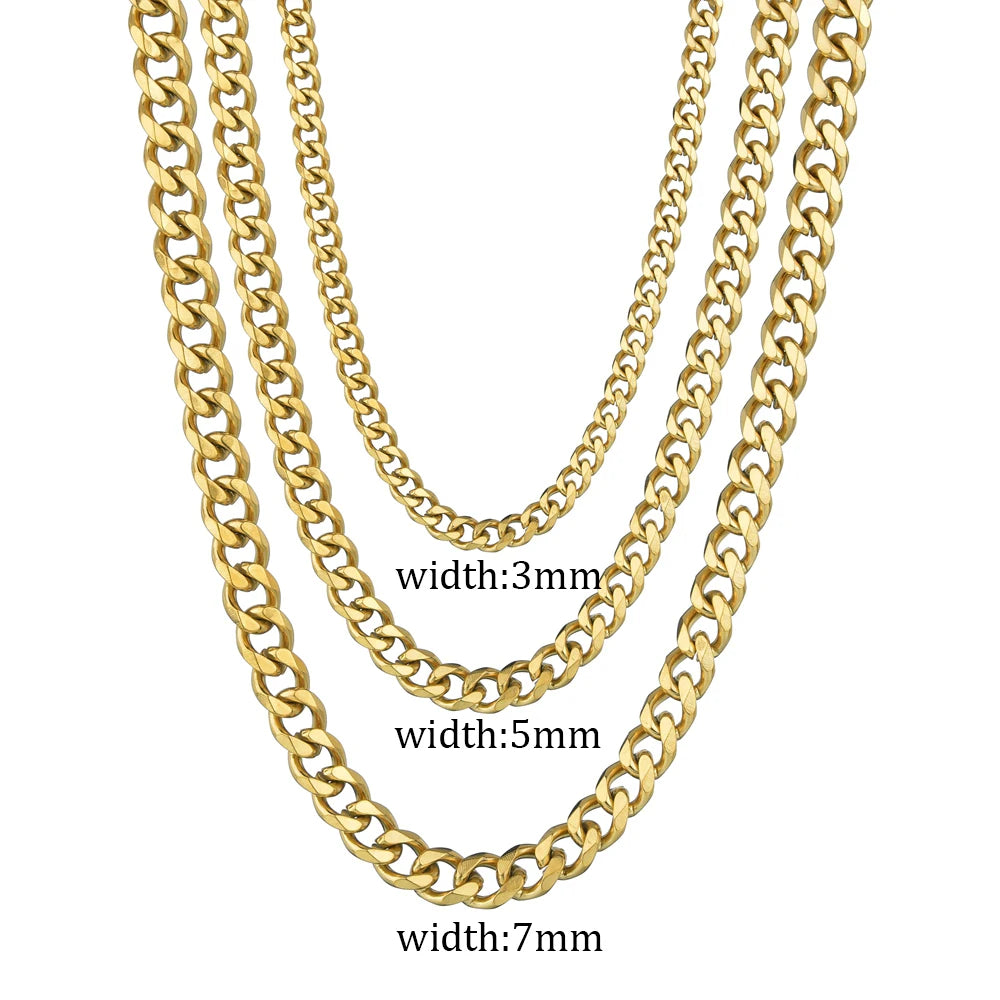 Cuban Link Chain Necklace - Gold