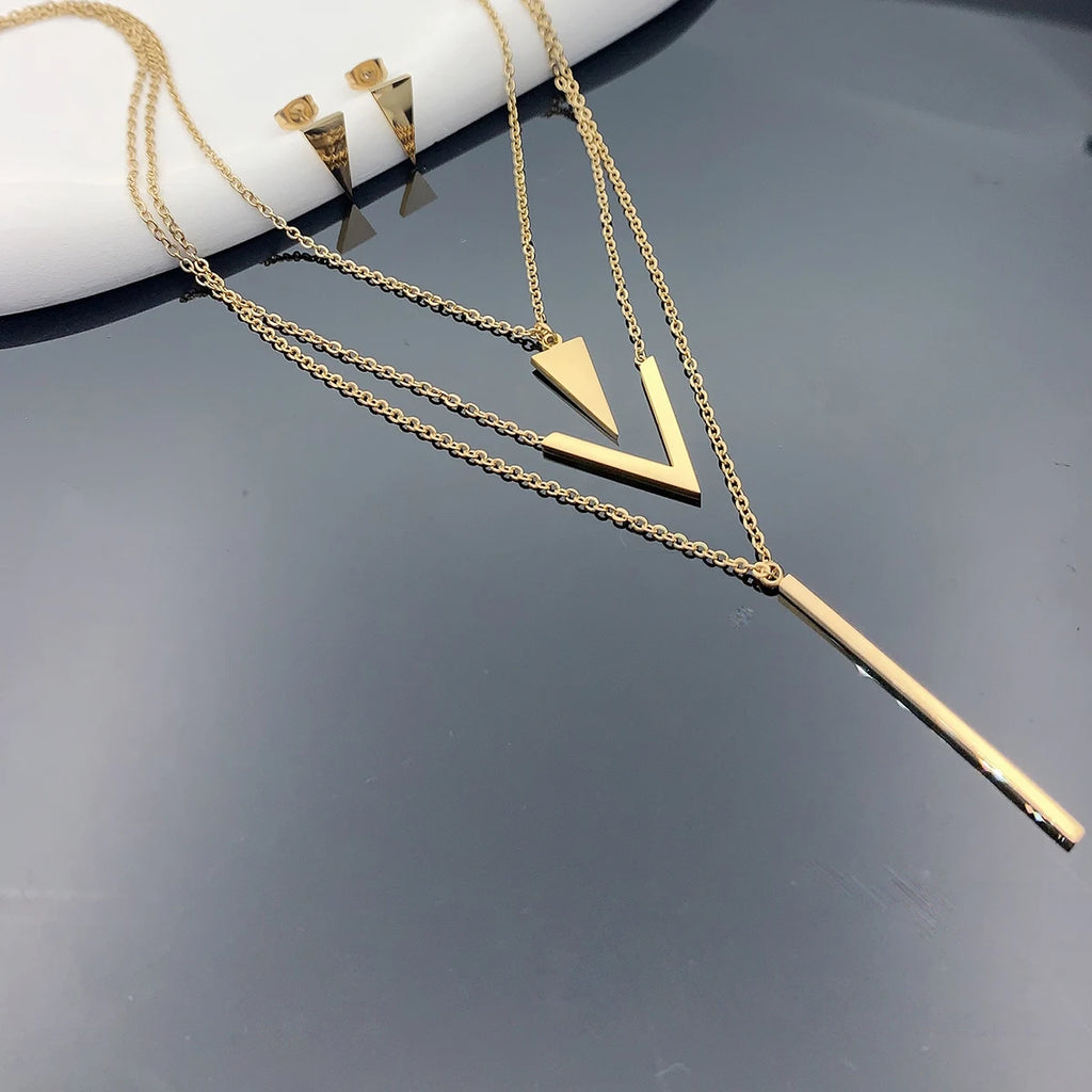 3 V-Shape Jewelry Set