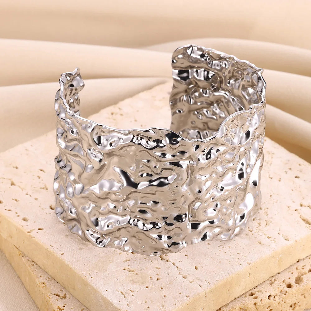 Vintage Gold Open Cuff Bracelet for Women
