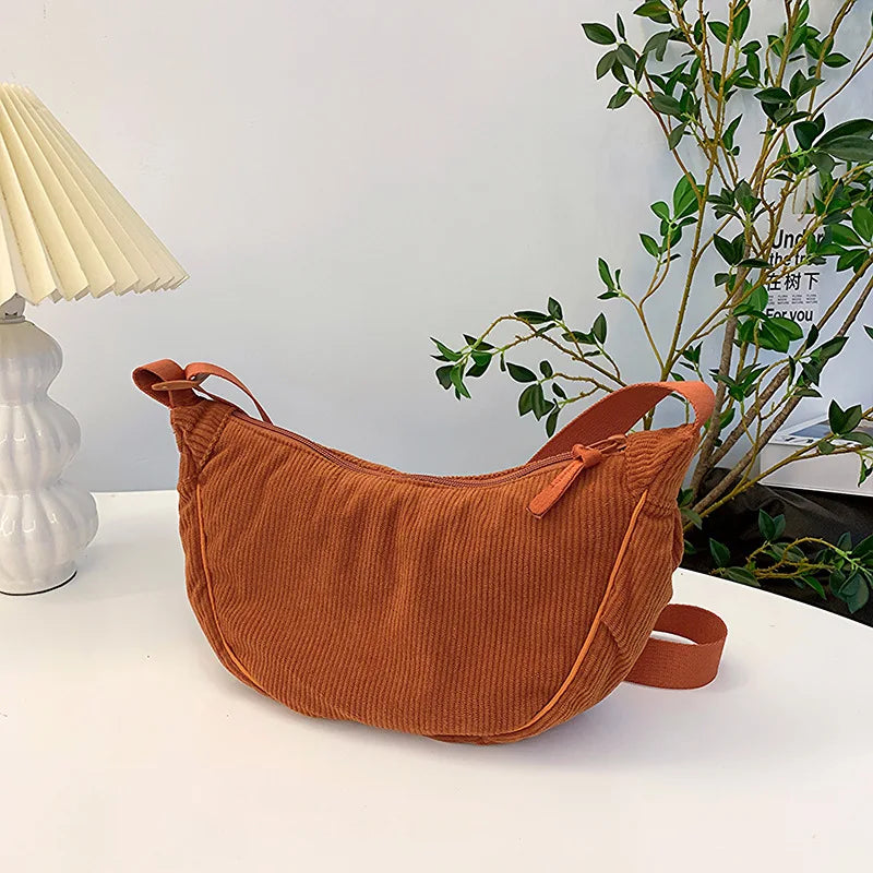 Corduroy Women’s Shoulder Bag – Casual Everyday Bag