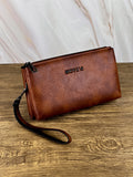 Men's Double Compartment Zip Wallet