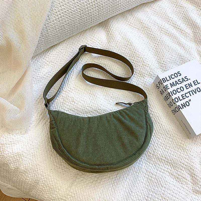 Corduroy Women’s Shoulder Bag – Casual Everyday Bag