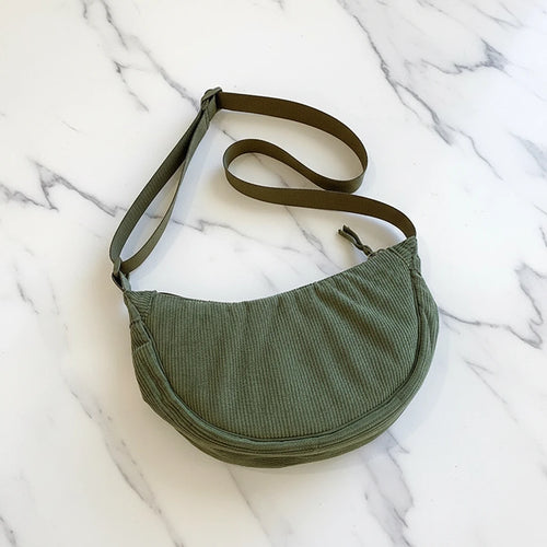 Corduroy Women’s Shoulder Bag – Casual Everyday Bag