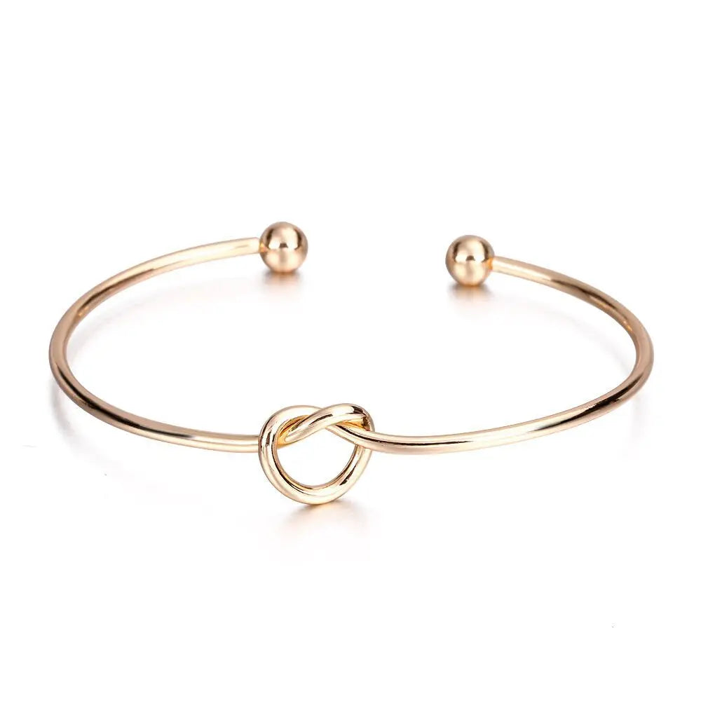 Gold Stainless Steel Sculptural Cuff Bracelet – Minimalist Statement Jewelry