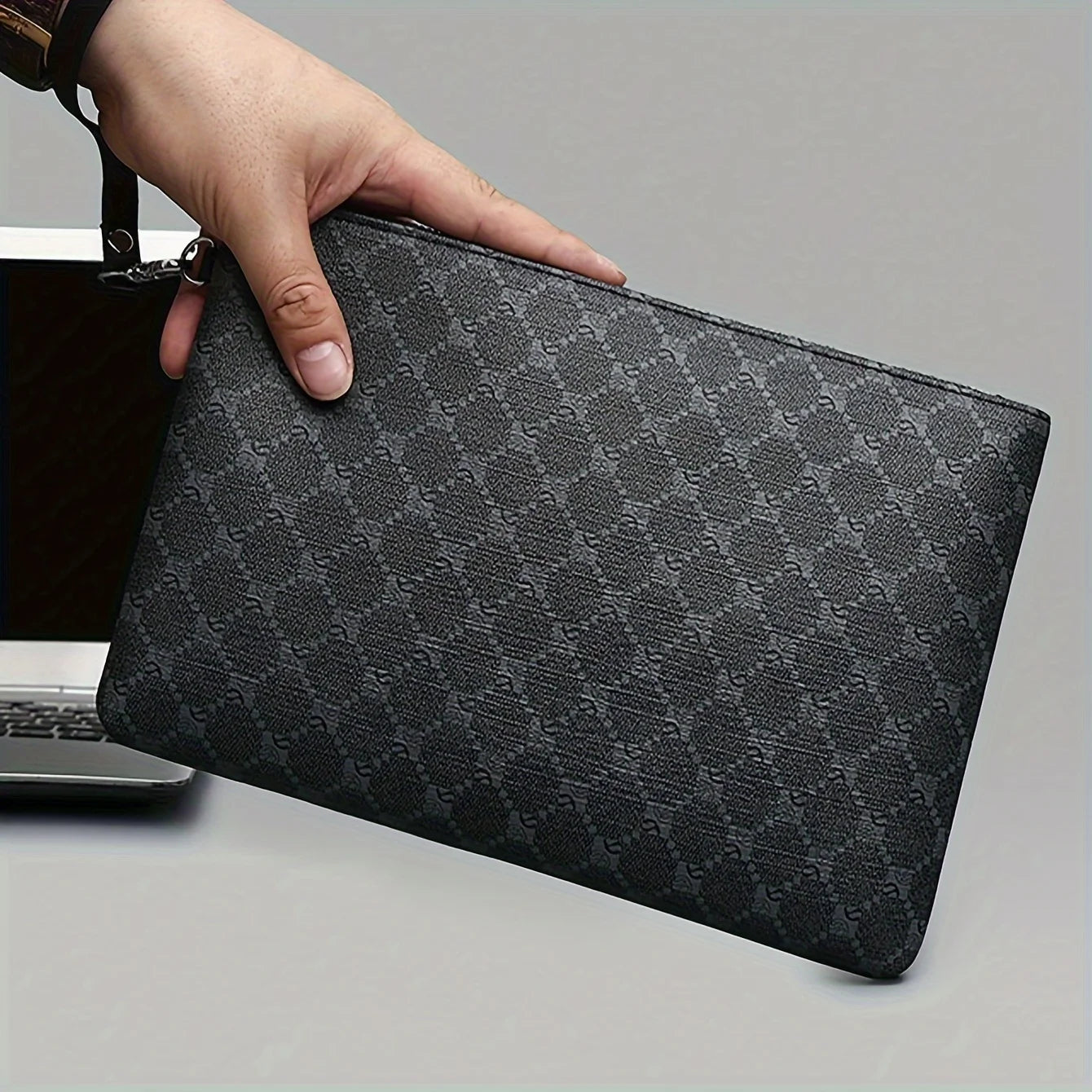 Men's PU Leather Clutch Wallet – Business