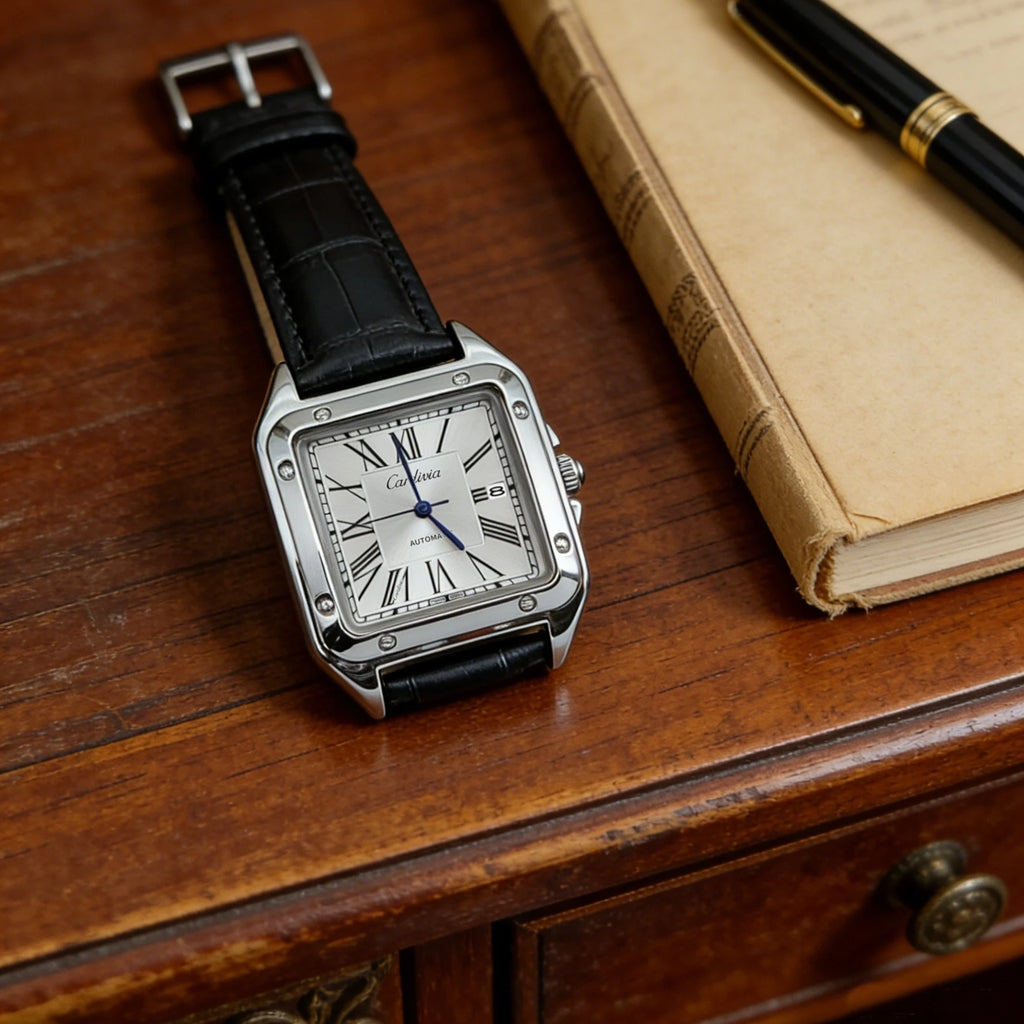 Men's Square Roman Numeral Quartz Watch