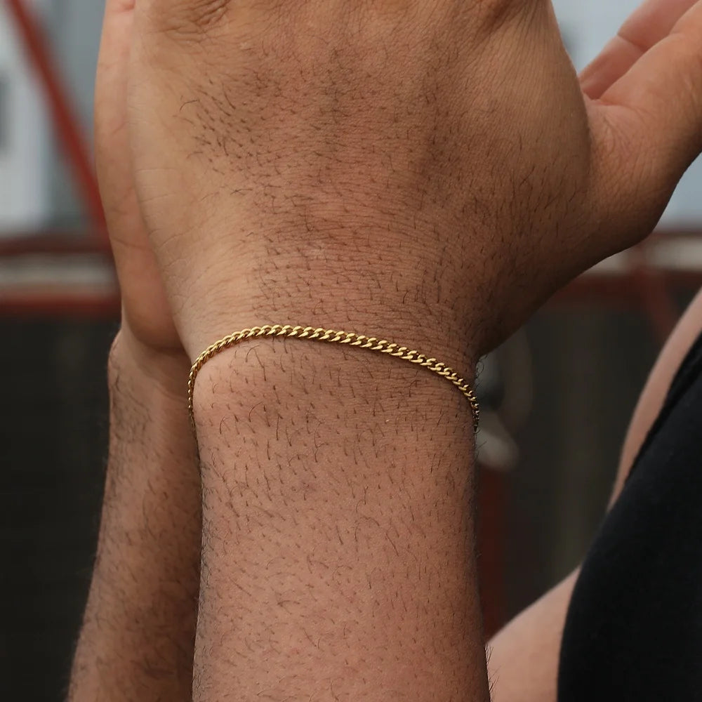 3mm Cuban Chain Bracelet