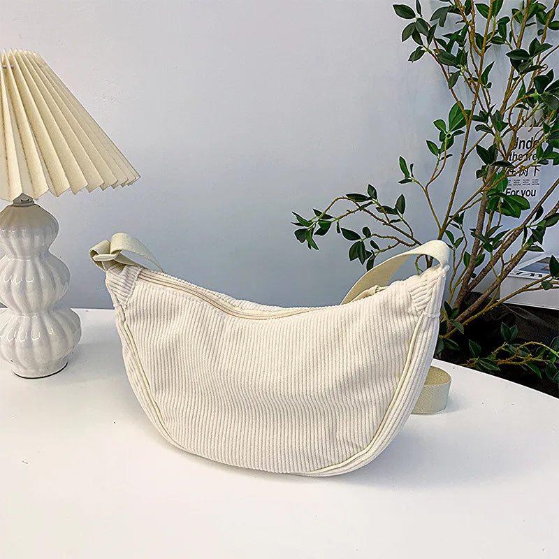 Corduroy Women’s Shoulder Bag – Casual Everyday Bag