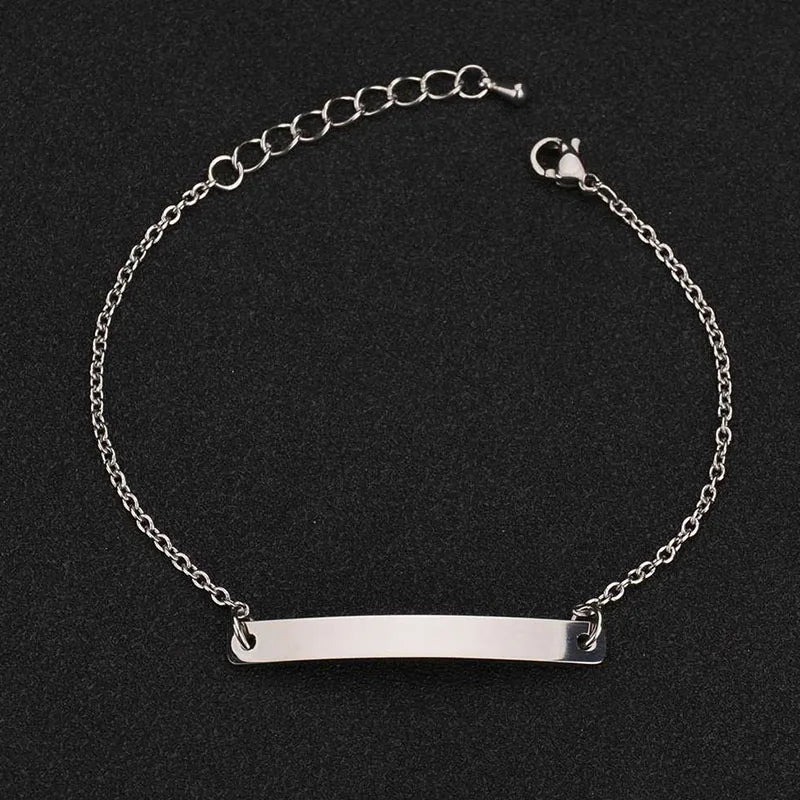 Stainless Steel Bar Chain Bracelet – Couple's Gift