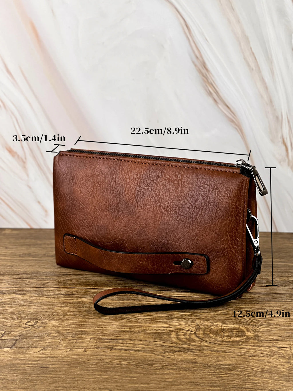 Men's Double Compartment Zip Wallet