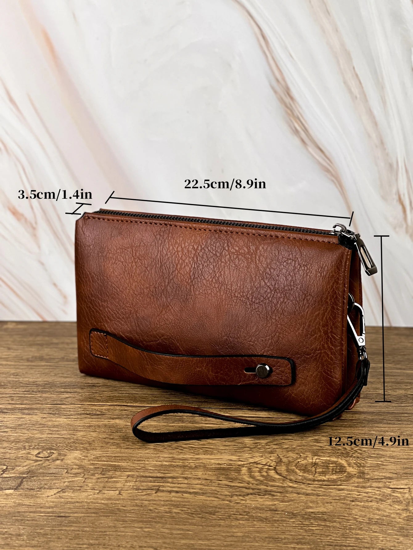 Men's Double Compartment Zip Wallet